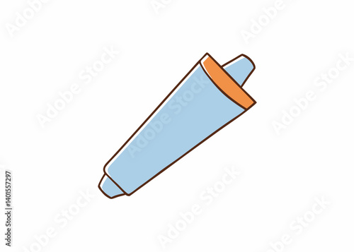 Artistic Perspective of Toothpaste: An aesthetically pleasing illustration of a toothpaste tube, rendered in a simple and elegant style, highlighting the essential product of dental hygiene.