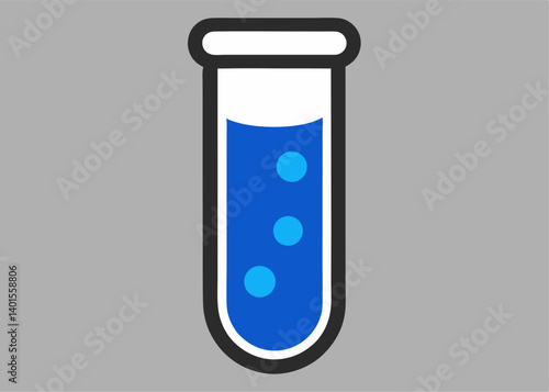 The Essence of Research: An illustrative close-up shot of a test tube, filled with an effervescent blue liquid. The image captures the core of scientific innovation and discovery.
