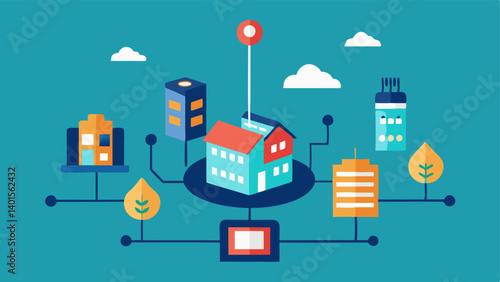 Local Data Fusion Centers Illustrate a small data processing hub in a community combining inputs from various local IoT devices to create actionable insights for city planners and
