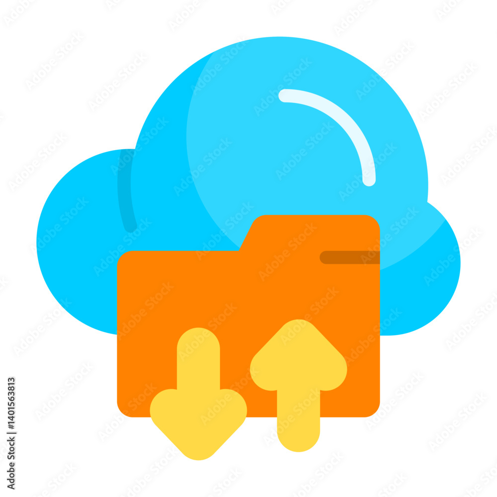 Transfer data Flat Icon