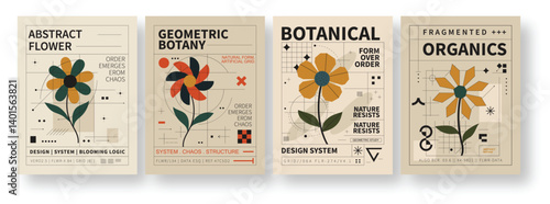 Poster Showcase: A curated collection of botanical and abstract designs. Each poster is a testament to aesthetic versatility, blending geometric precision with floral charm.