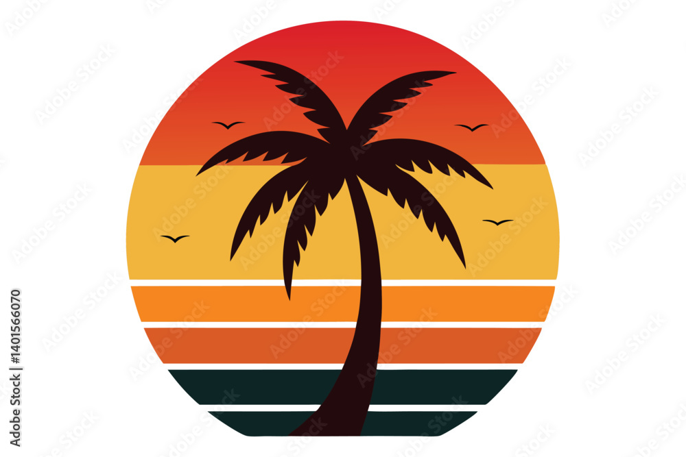 Obraz premium palm tree silhouette