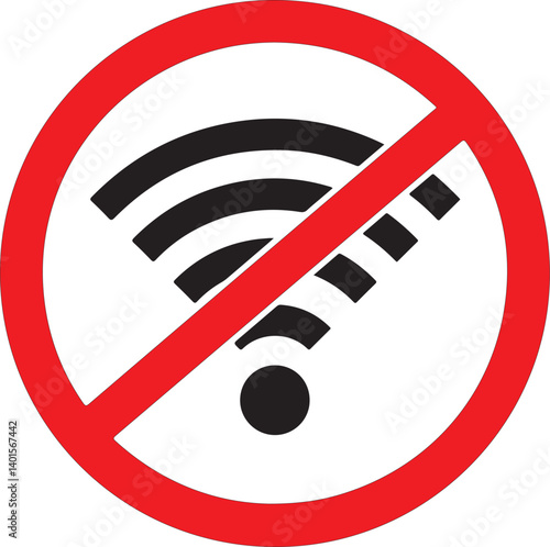 no wifi hotspot logo forbidden sign symbol