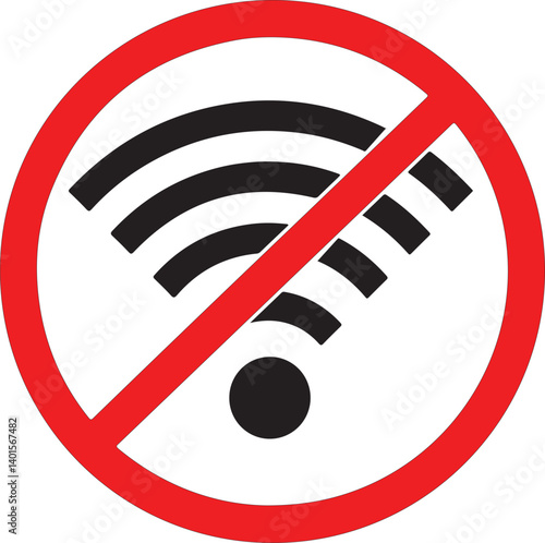 no wifi hotspot logo forbidden sign symbol