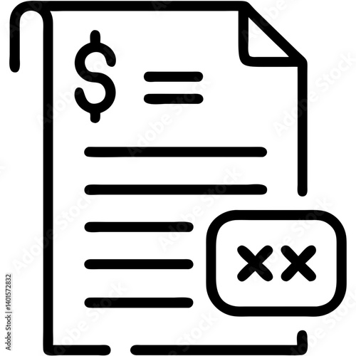 Invoice with Cancellation Mark  