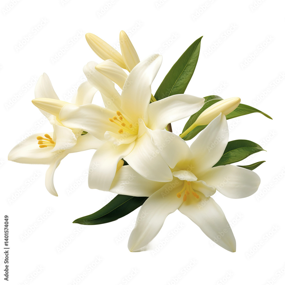 white lily isolated on white white lily isolated on white