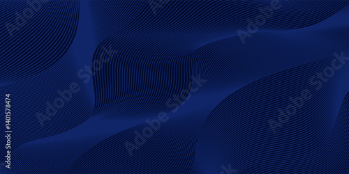 Premium background design with diagonal dark blue line pattern. Vector horizontal template for digital lux business banner, contemporary formal invitation, luxury voucher, prestigious gift certificate