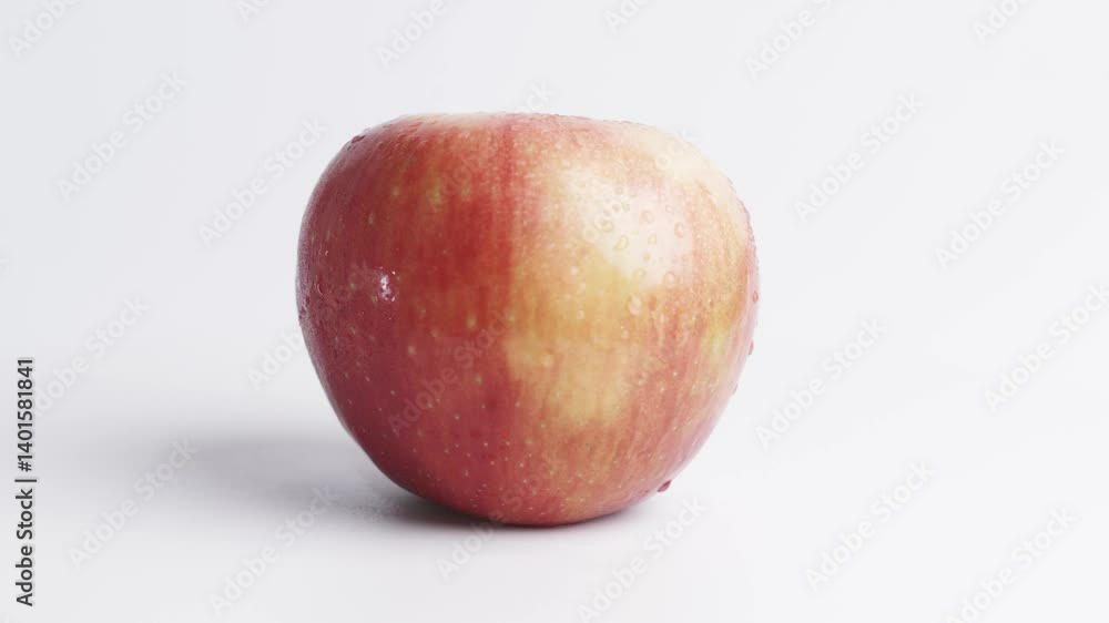 Red apple on a white background, summer harvest. Red apple on a white background, summer harvest.