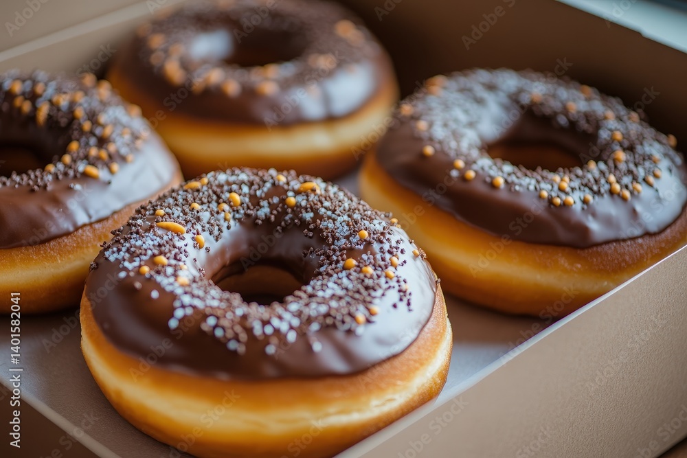 A delicious assortment of glazed donuts inside of a cardboard box A delicious assortment of glazed donuts inside of a cardboard box