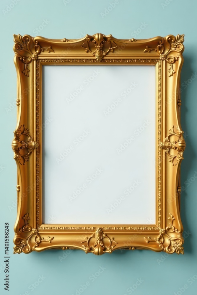 Elegant golden picture frame, classic rectangular shape, background, classic Elegant golden picture frame, classic rectangular shape, background, classic