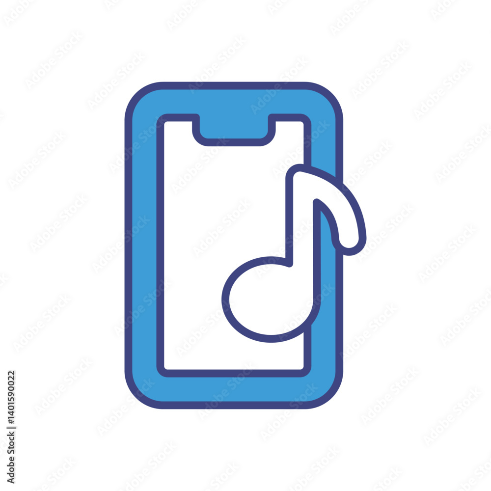 Mobile Music Icon Vector Stock Illustration Mobile Music Icon Vector Stock Illustration