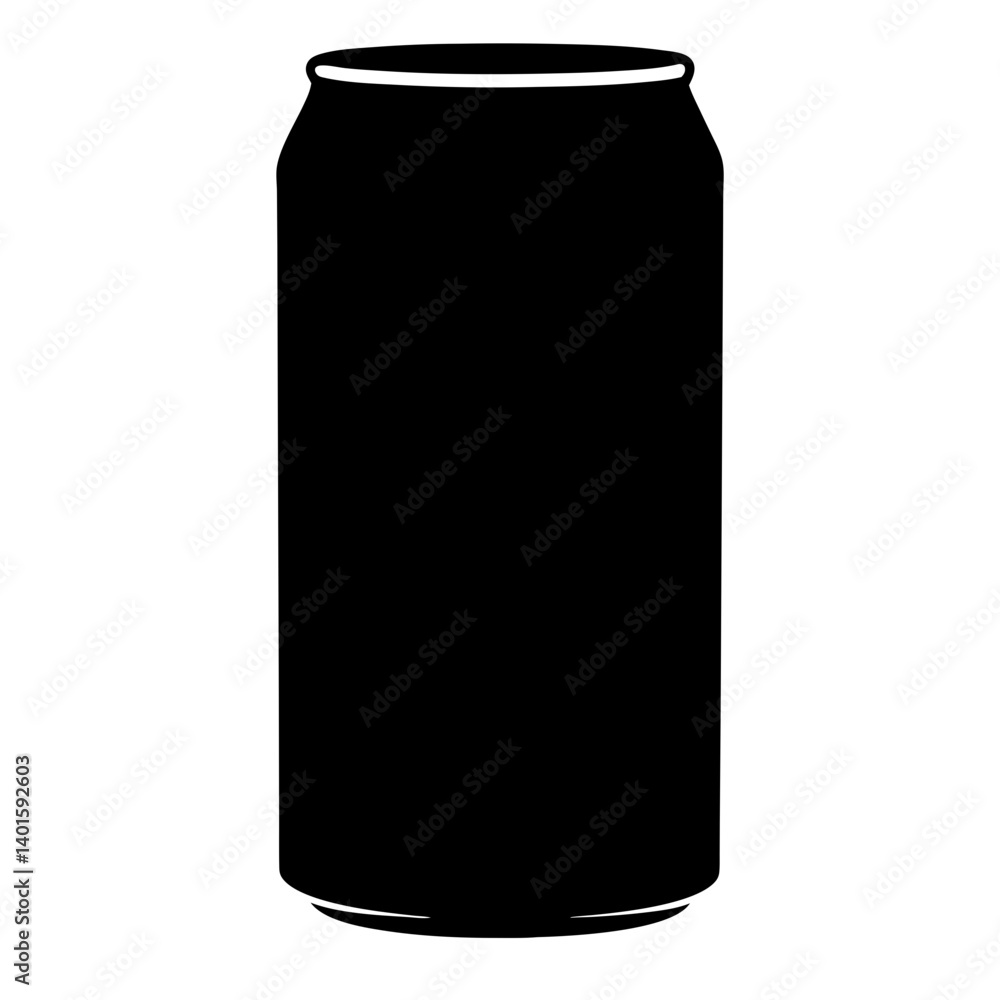 energy drink can black silhouette icon - of a energy drink can simple vector art energy drink can black silhouette icon - of a energy drink can simple vector art