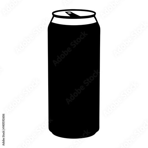 energy drink can black silhouette icon - of a  energy drink can simple vector art