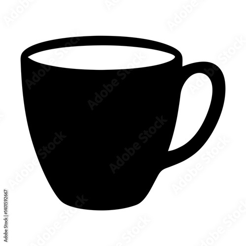 espresso cup black silhouette icon - of a soft drinks espresso cup simple vector art