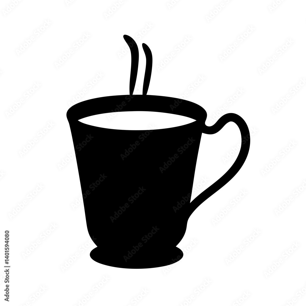 hot chocolate mug black silhouette icon - of a soft drinks hot chocolate mug simple vector art hot chocolate mug black silhouette icon - of a soft drinks hot chocolate mug simple vector art