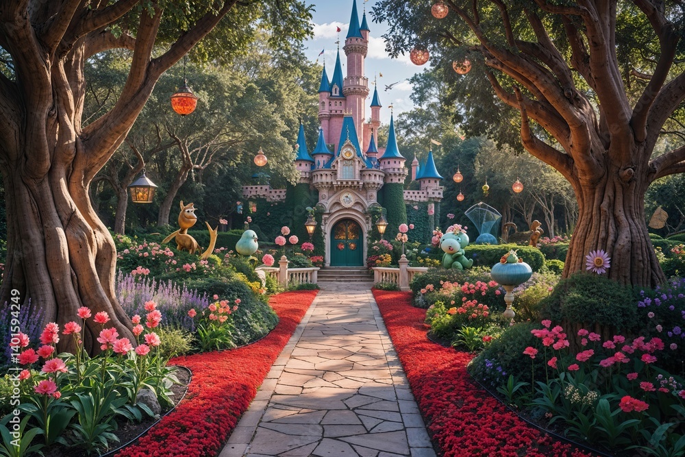 Fototapeta premium Discover the Enchanting Journey in a Whimsical Wonderland Adventure