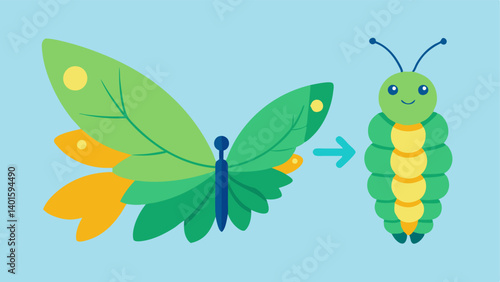 Butterfly Metamorphosis An image of a caterpillar transitioning into a butterfly representing the journey of personal transformation and the evolution of gender identity.