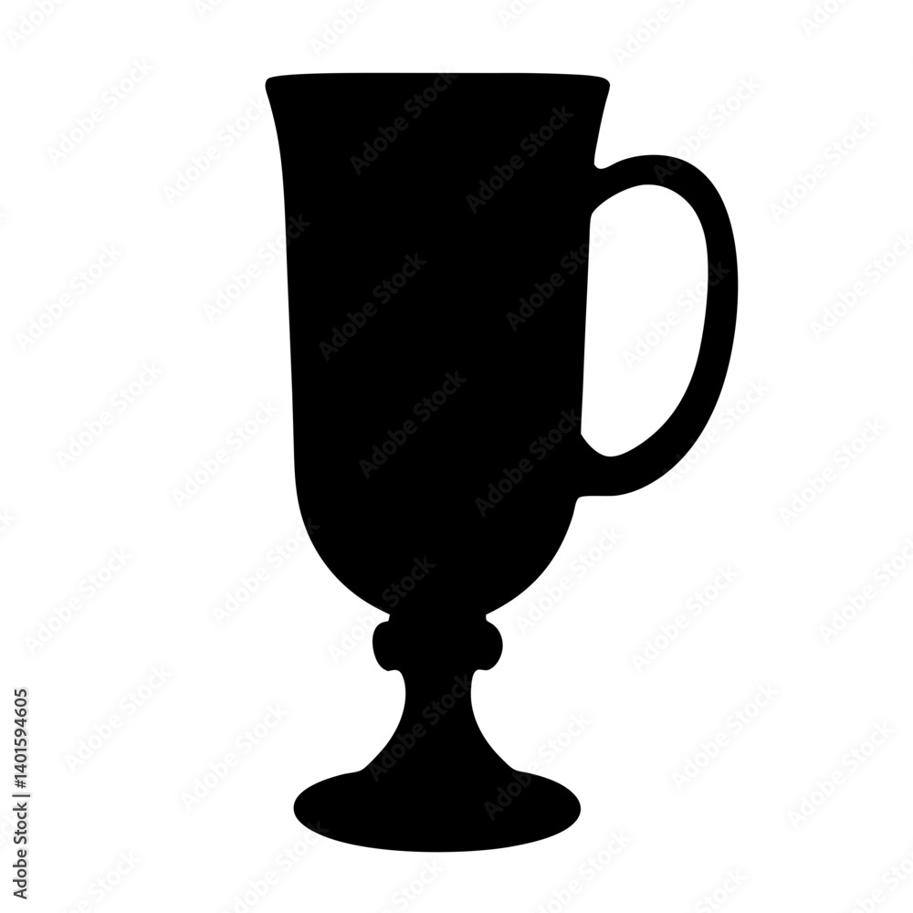irish coffee black silhouette icon - of a soft drinks irish coffee simple vector art irish coffee black silhouette icon - of a soft drinks irish coffee simple vector art