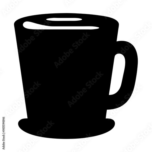 latte art black silhouette icon - of a soft drinks latte art simple vector art