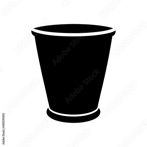 mint julep black silhouette icon - of a soft drinks mint julep simple vector art