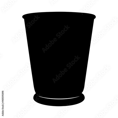 mint julep black silhouette icon - of a soft drinks mint julep simple vector art