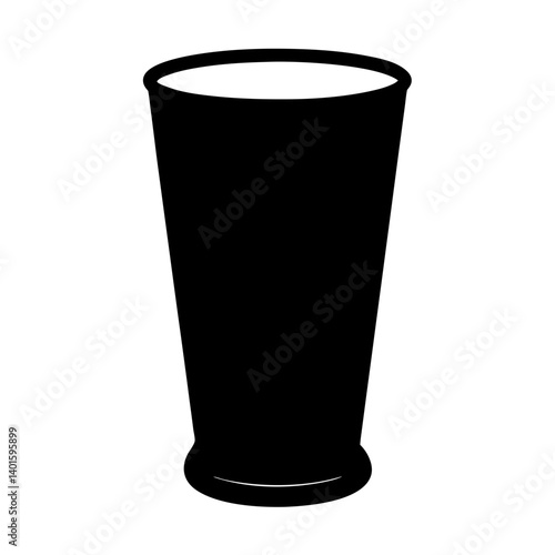 mint julep black silhouette icon - of a soft drinks mint julep simple vector art