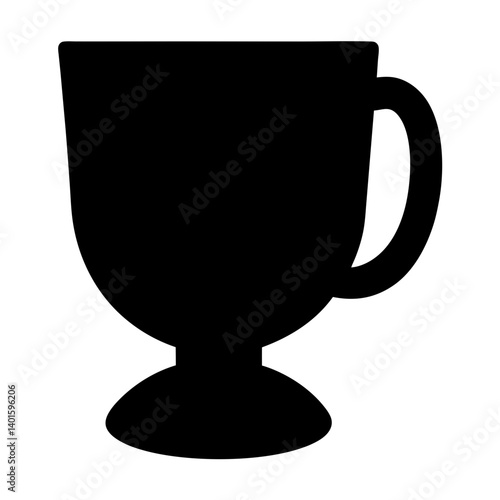 mulled wine black silhouette icon - of a soft drinks mulled wine simple vector art