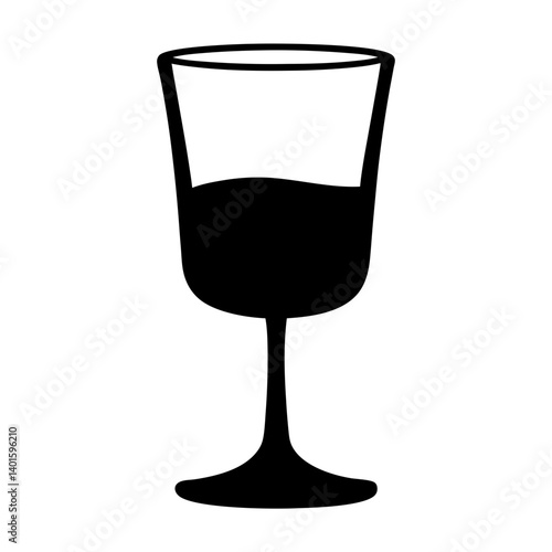 old fashioned cocktail black silhouette icon - of a soft drinks old fashioned cocktail simple vector art