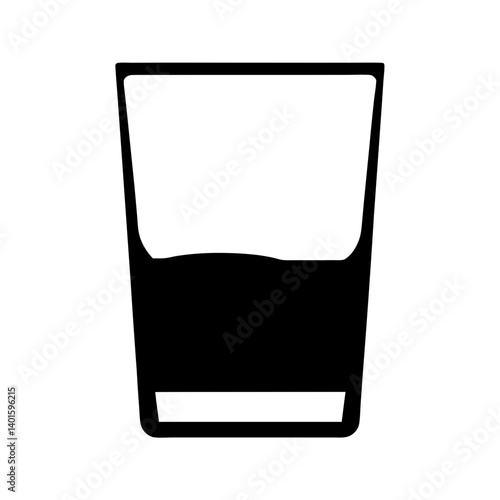 old fashioned cocktail black silhouette icon - of a soft drinks old fashioned cocktail simple vector art