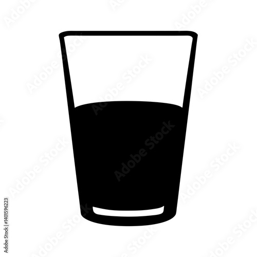 old fashioned cocktail black silhouette icon - of a soft drinks old fashioned cocktail simple vector art