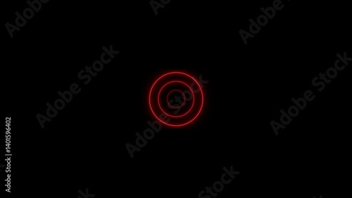 Neon line Digital Technology radio waves signal icon animation. Radio waves background. Network tower produced radio wave concept.	
