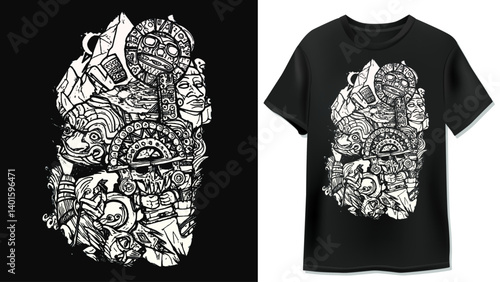 t shirt design inca, chimu ancestral inca art