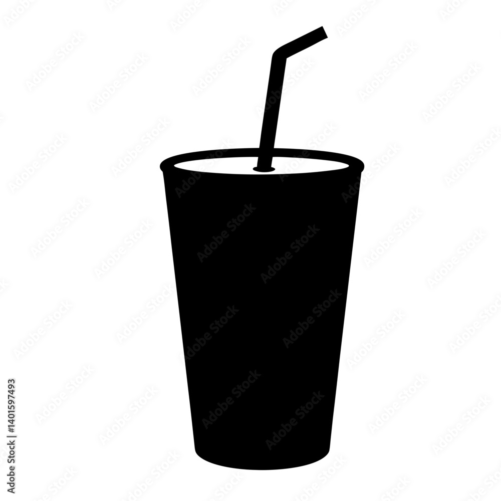 smoothie with straw black silhouette icon - of a soft drinks smoothie with straw simple vector art smoothie with straw black silhouette icon - of a soft drinks smoothie with straw simple vector art