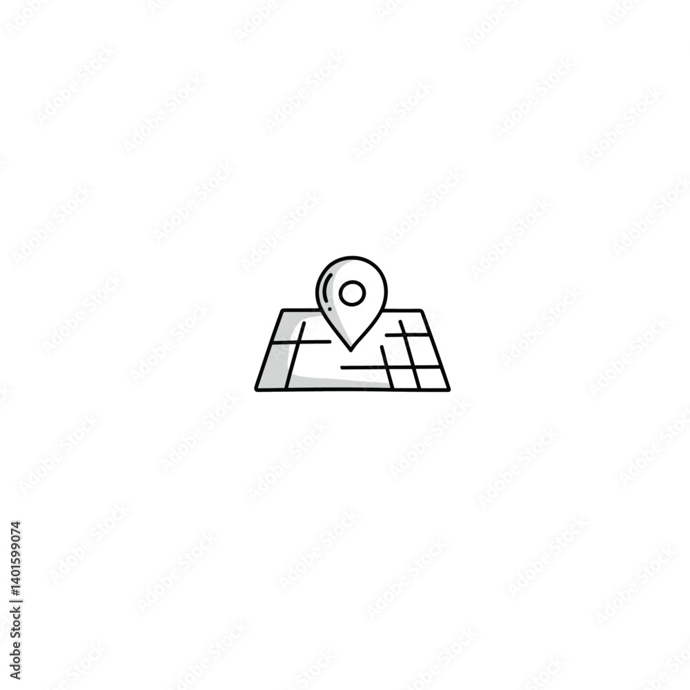 Location map icon logo flat vector design Location map icon logo flat vector design