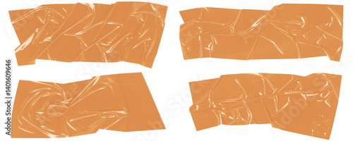 Tableau sur toile Wrinkled Brown Packing Tape Strip Perfect for Creating Realistic Texture in Desi