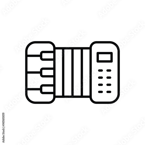 Accordion Icon Vector Stock Illustration