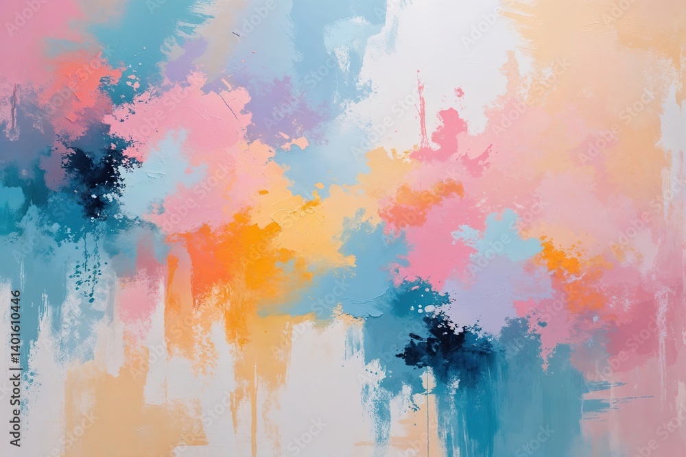 Fototapeta premium Elegant Abstract Canvas Background Featuring Blended Pastel Hues and Modern Brush Strokes
