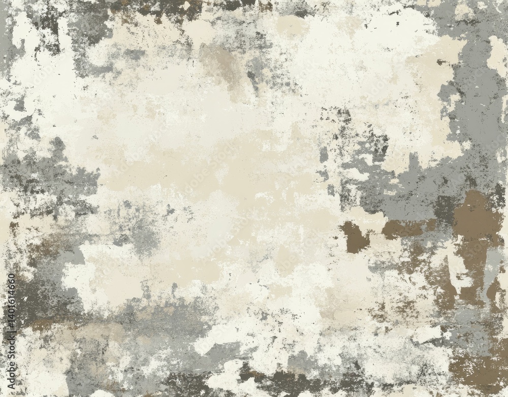 Fototapeta premium Distressed Wall Texture with Neutral Tones for Artistic and Design Use