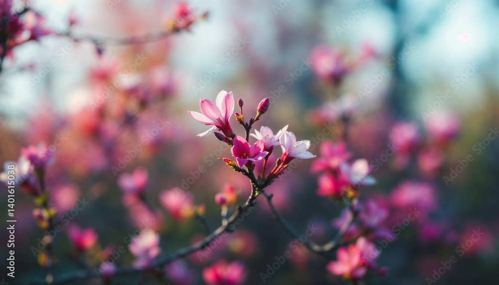 pink flowers in spring pink flowers in spring