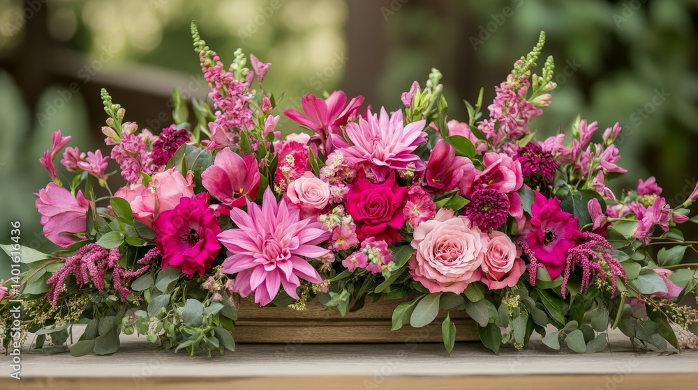 custom made wallpaper toronto digitalBeautiful Arrangement of Pink Lilies and Delicate Flowers on a Soft Background in a Serene Indoor Setting