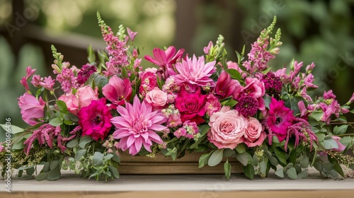 Wallpaper Mural Beautiful Arrangement of Pink Lilies and Delicate Flowers on a Soft Background in a Serene Indoor Setting Torontodigital.ca