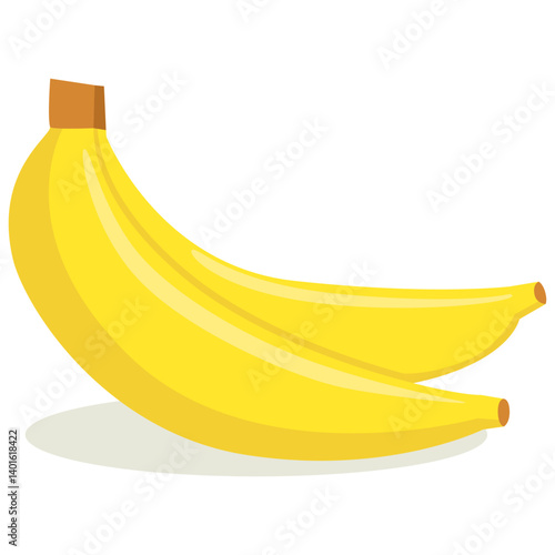 Illustration of Two Yellow Bananas