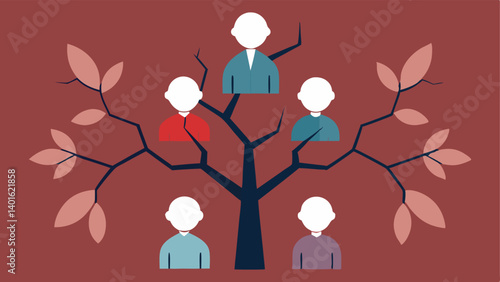 Broken Family Tree An illustration of a family tree with visible cracks and broken branches symbolizing fractured relationships due to generational trauma.