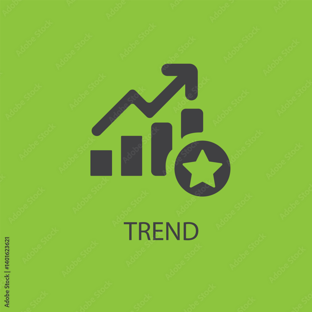 Trend icon. Simple element illustration. trend concept symbol design Trend icon. Simple element illustration. trend concept symbol design