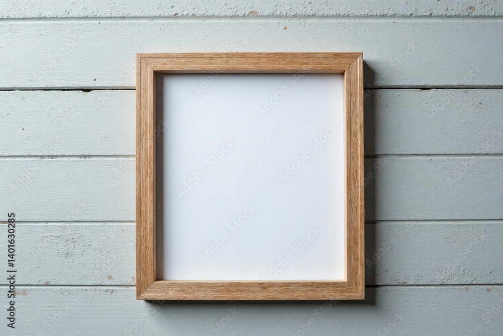 Blank Wooden Frame on Weathered Plank Background, Perfect for Your Design Project Blank Wooden Frame on Weathered Plank Background, Perfect for Your Design Project