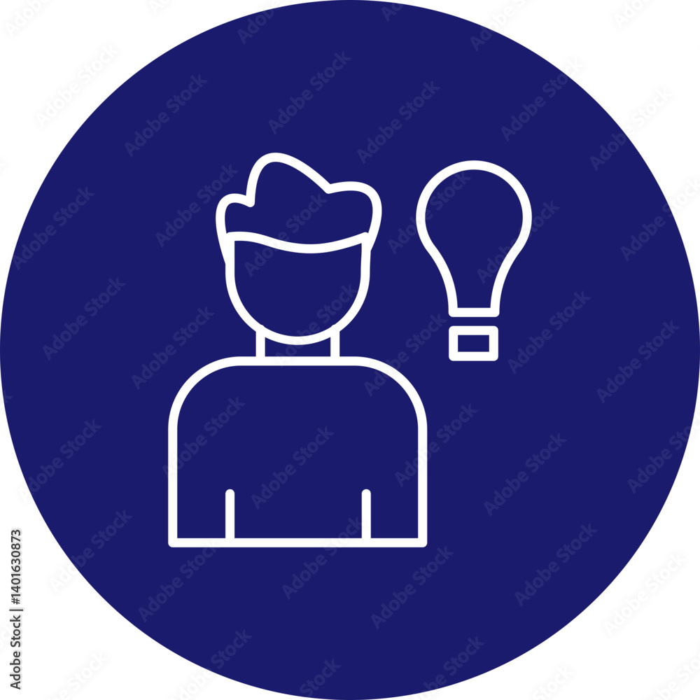 Idea Vector Line Circle Icon Design for personal and commercial use Idea Vector Line Circle Icon Design for personal and commercial use
