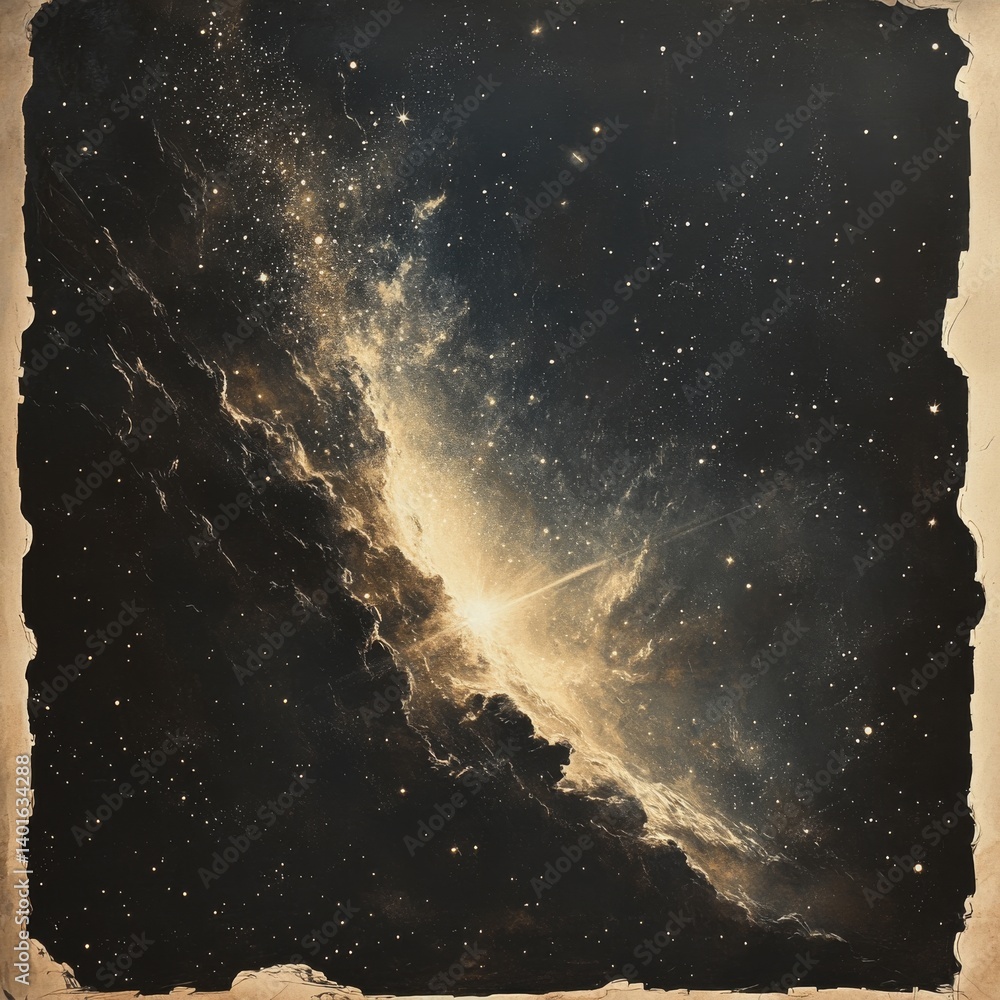 Stunning Milky Way Drawing in Unique Artistic Style for 2059