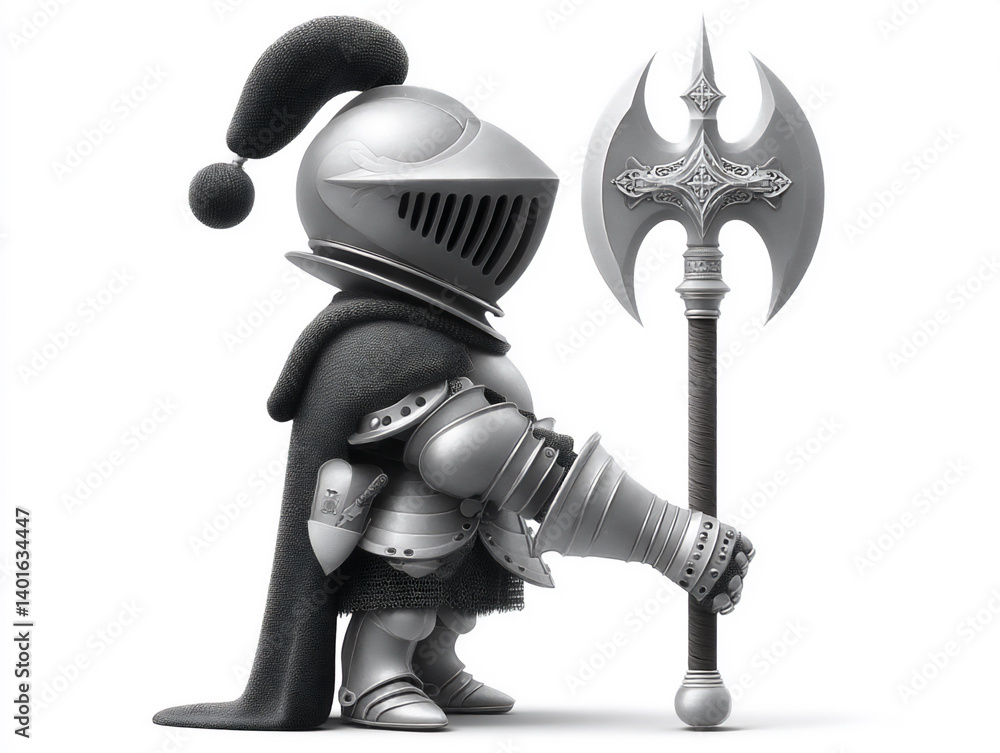 Obraz premium knight with battle axe