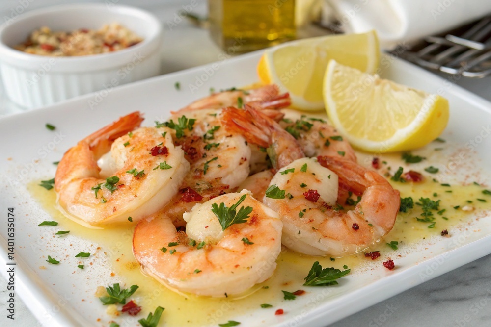Garlic butter baked shrimp Garlic butter baked shrimp