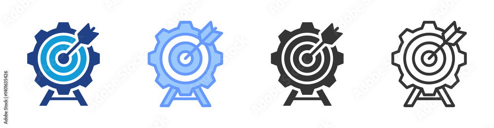 Goal Setting icon set multiple style collection Goal Setting icon set multiple style collection